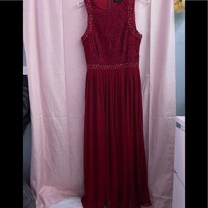 Women burgundy dress